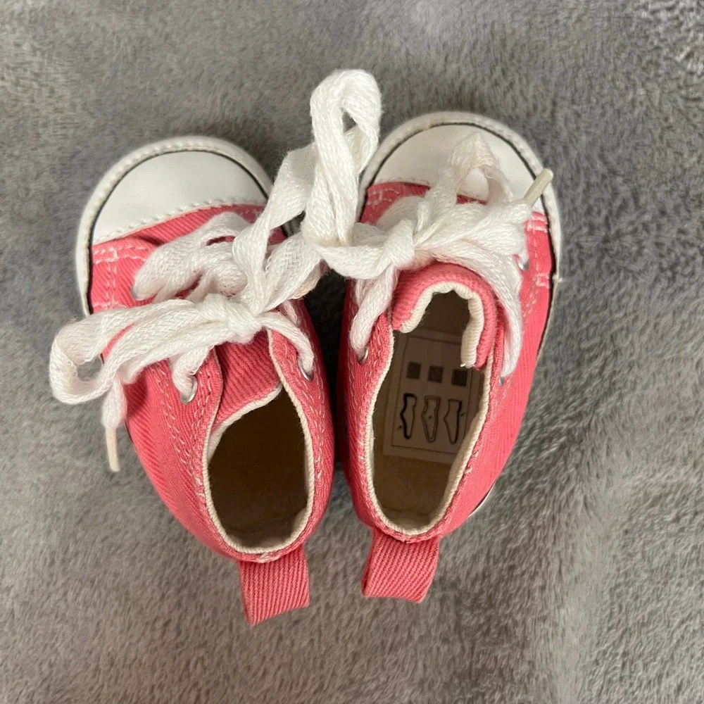Pink Converse Baby Chuck Taylor All Star Cribster Shoes Canvas Upper Size 1